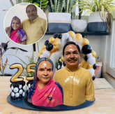 3D Miniature Half Body Couple Sculpture