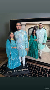 3D Miniature Couple Blue