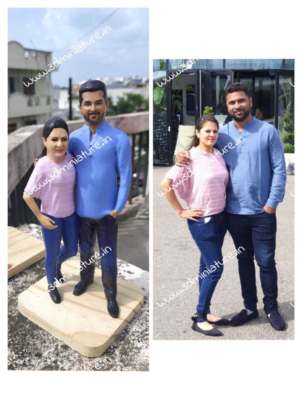 3D Miniature Couple Blue