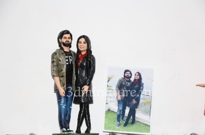 Personalized 3D Miniature For Couple 8 inch