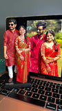 3D Miniature Couple Dolls Red